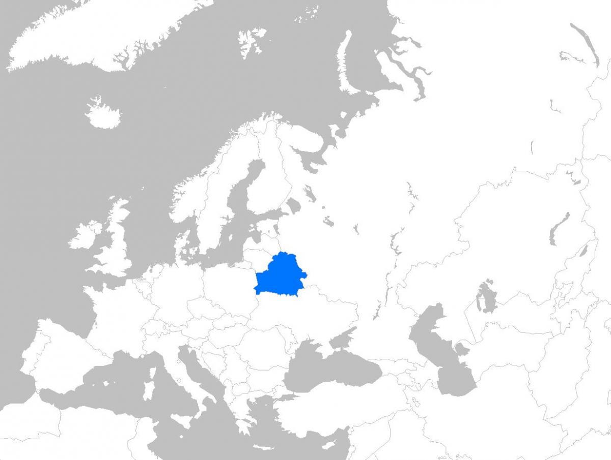 نقشه از بلاروس و اروپا